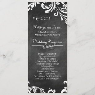 Elegant Black and White Wedding Programs