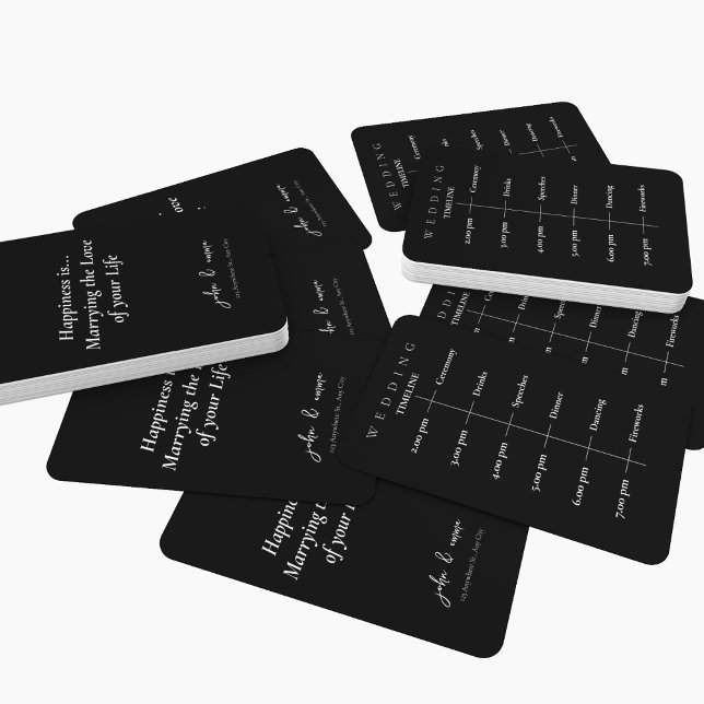 Elegant Black and White Wedding Theme Hand Fan (Hand fan along with sticks available, customize as per your wedding timeline)