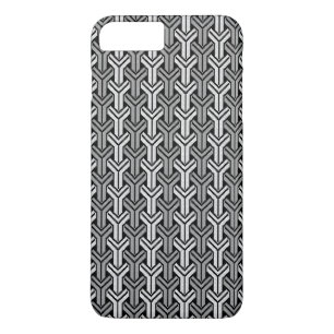 Elegant Black and White Y cross-stitch pattern Case-Mate iPhone Case