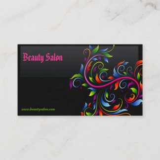 Elegant Black Beauty Salon Business Card