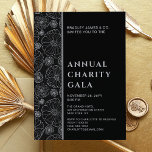 Elegant Black Botanical Charity Event Gala Party Invitation<br><div class="desc">Elegant Black Botanical Charity Event Gala Party Invitation features an elegant floral pattern with your event details to the right. Perfect for charity events, corporate functions, festive Christmas and Holiday celebrations, cocktail parties, anniversary celebrations, birthday parties, bridal showers and so much more. Personalize by editing the text in the text...</div>