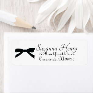 Elegant Black Bow Classy Handwriting