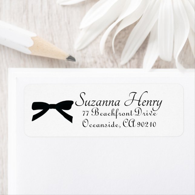 Elegant Black Bow Classy Handwriting (Insitu)
