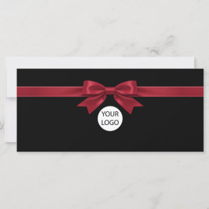 Elegant Black Bow Logo  Gift Certificate