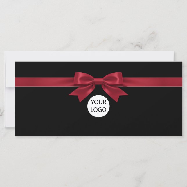 Elegant Black Bow Logo  Gift Certificate (Front)