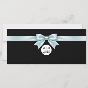 Elegant Black Bow Logo Gift Certificate