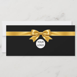 Elegant Black Bow Logo Gift Certificate