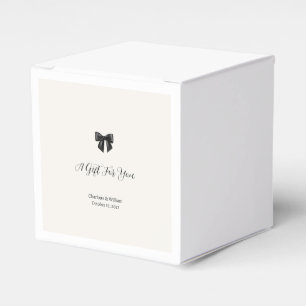 Elegant Black Bow Wedding Favour Boxes