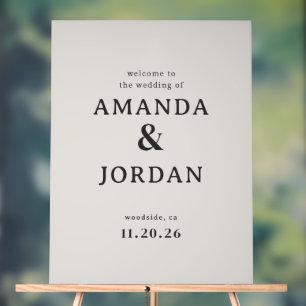 Elegant Black Calligraphy Acrylic Sign