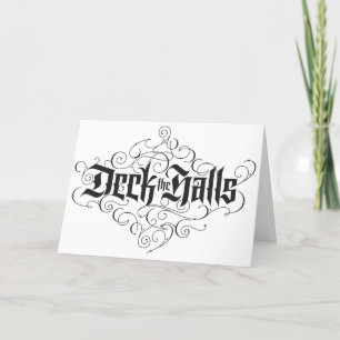 Elegant Black Calligraphy Christmas Luxury Holiday Card