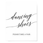 Elegant Black Calligraphy Dancing Shoes Sign