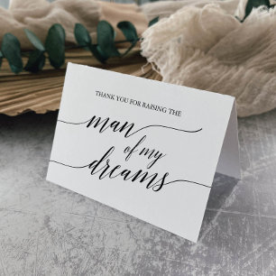 Elegant Black Calligraphy Man of My Dreams Card