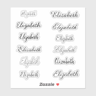 Elegant Black Calligraphy Script Name Personalized