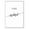 Elegant Black Calligraphy Table Nine Table Number