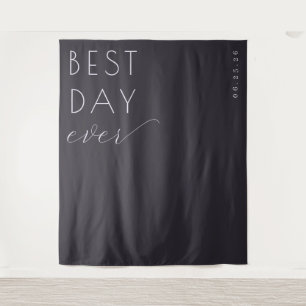 Elegant Black Calligraphy Tapestry