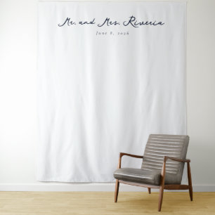 Elegant Black Calligraphy Tapestry