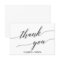 Elegant Black Calligraphy Thank You Card