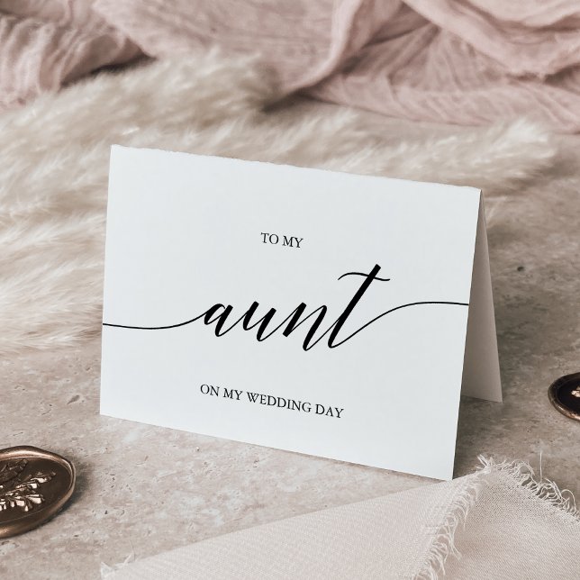 Elegant Black Calligraphy To My Aunt Card (Creator Uploaded)