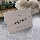 Elegant Black Calligraphy To My Mom Wedding Card<br><div class="desc">This elegant black calligraphy to my mom wedding card is perfect for a simple wedding. The neutral design features a minimalist card decorated with romantic and whimsical typography.</div>