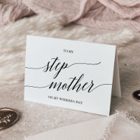 Elegant Black Calligraphy To My Step-Mother