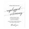 Elegant Black Calligraphy Unplugged Ceremony Sign