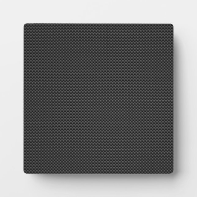 Elegant Black Carbon Fibre Style Print Background Plaque (Front)
