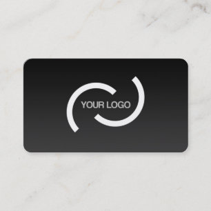 Elegant black card. Customize with your own logo. Business Card