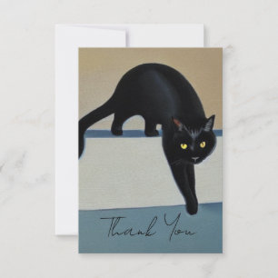 Elegant Black Cat Thank You