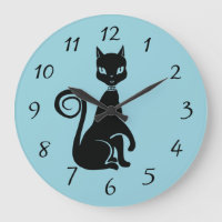 Elegant Black Cat with a raised Paw