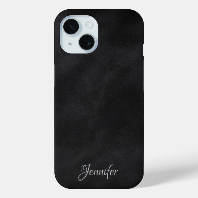 Elegant Black Chalkboard with Name Case-Mate iPhone Case (Back)