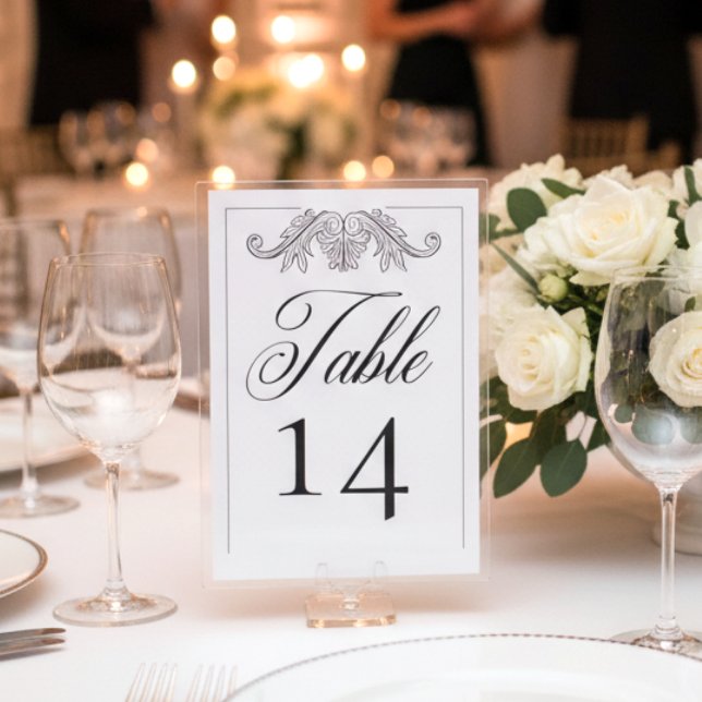 Elegant Black Chinoiserie Bird Crest Wedding Table Number (Creator Uploaded)