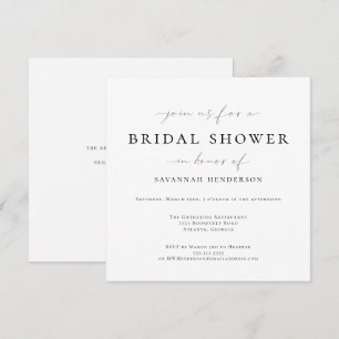 Elegant Black Classic Bridal Shower Invitation