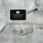 Elegant black classy divider custom logo name tag