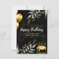Elegant Black Congratulations cards
