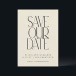 Elegant Black Cream Mid Century Modern Typography Save The Date<br><div class="desc">Elegant Black and Cream Mid Century Modern Typography Save the Date</div>