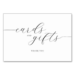Elegant Black Cursive Thank You Card