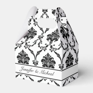 Elegant Black Damask Customizable　Favour Box