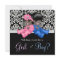 Elegant Black Damask Gender Reveal Shower