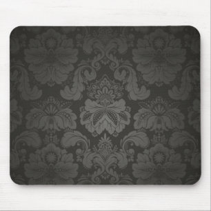 Elegant Black Damask Mouse Pad