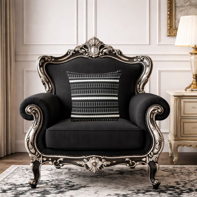 Elegant Black Decorative  Throw Pillow (Creator Uploaded)