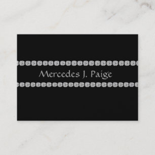 ELEGANT BLACK DIAMOND FAUX Business Card