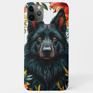 🐶 Elegant Black Dog Portrait Pet Lover Style 📱💫 iPhone 11 Pro Max Case