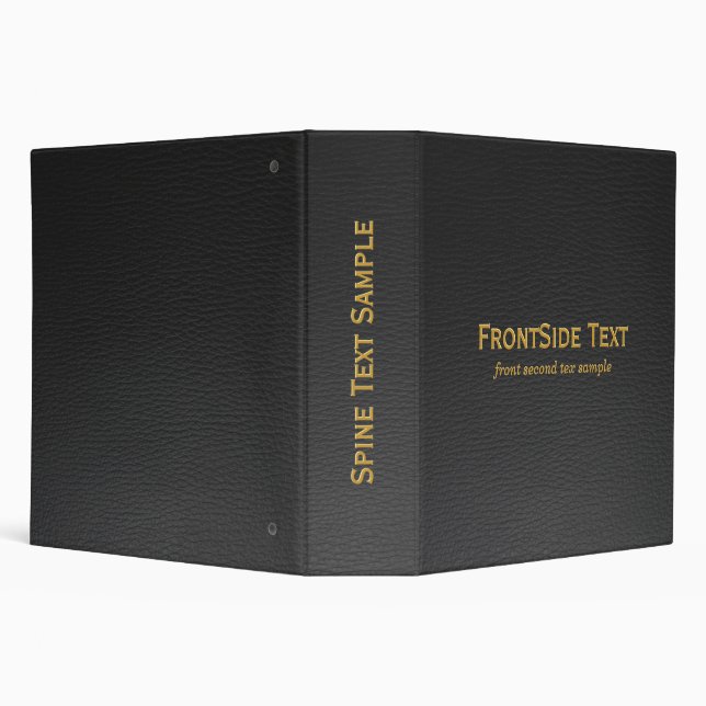 Elegant Black Faux Leather Look Binder (Background)