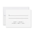 Elegant Black Floral Boho Wedding | Meal Choice