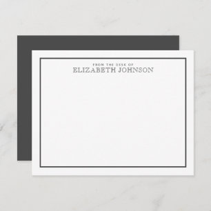 Elegant Black Formal Script Card