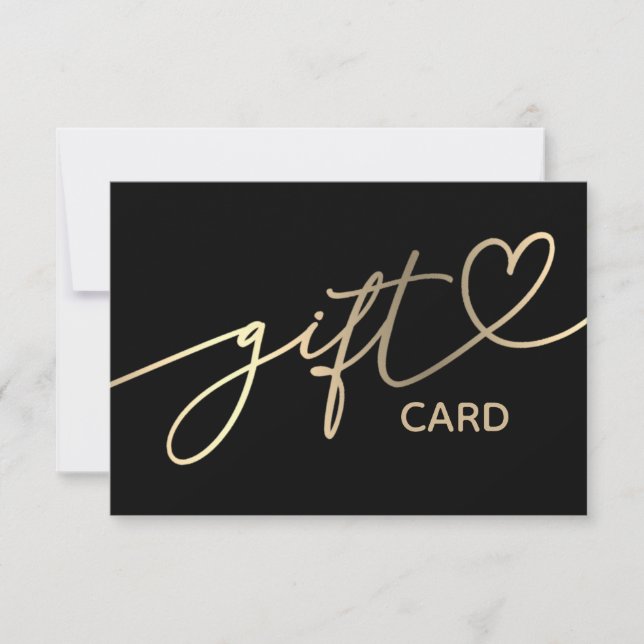 elegant black gift certificate  (Front)