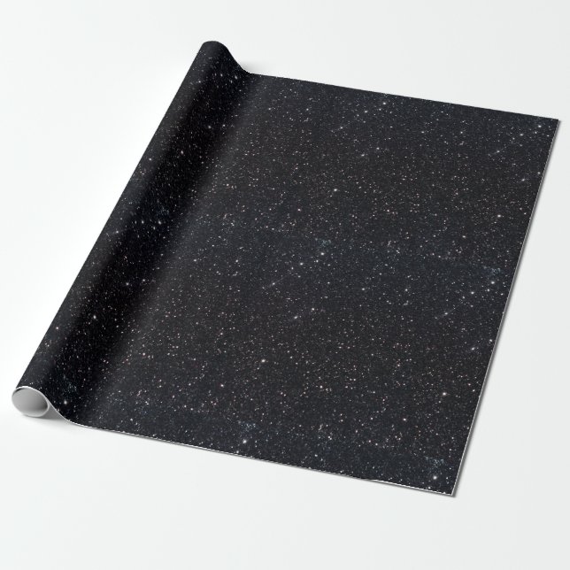 Elegant Black Glamour Glitter Wrapping Paper (Unrolled)