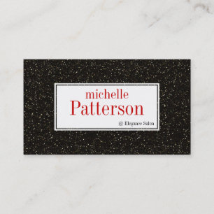 Elegant Black Glitter Appointment Business Cards