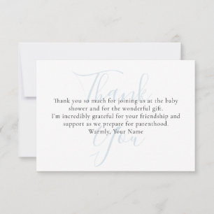 Elegant Black Glitter Butterfly Thank You Card