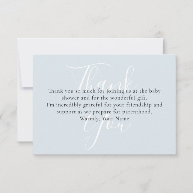 Elegant Black Glitter Butterfly Thank You Card (Front)